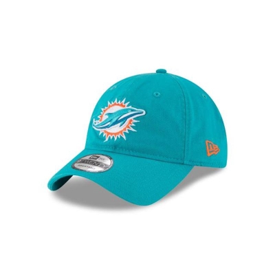 Blue Miami Dolphins Hat - New Era NFL Core Classic 9TWENTY Adjustable Caps USA9865217